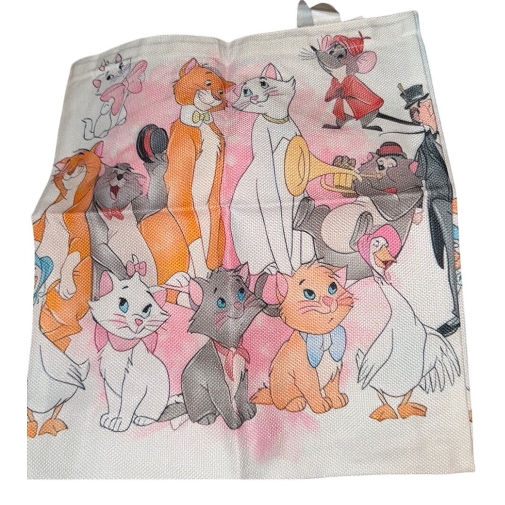 Disney‎ The Aristocats Tote Bag Characters Cartoon Print Reusable Grocery New